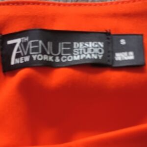 7th Avenue Design Studio Women's Bold Orange Straight Leg Pants